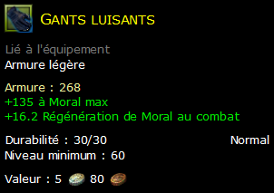 Gants luisants