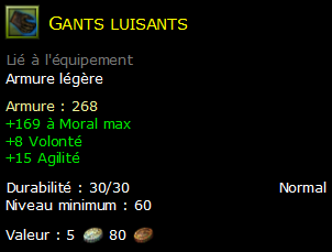 Gants luisants