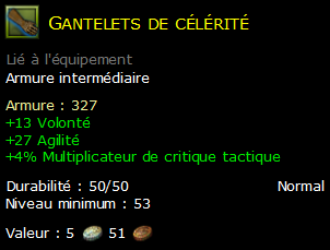 Gantelets de célérité