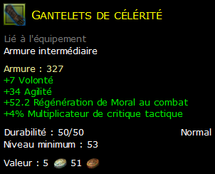 Gantelets de célérité