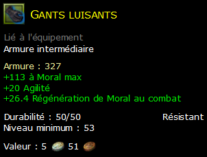 Gants luisants