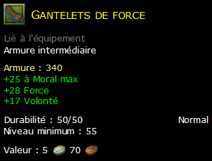 Gantelets de force