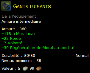 Gants luisants