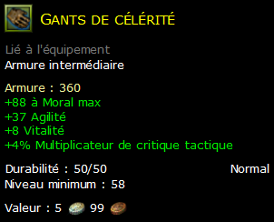 Gants de célérité