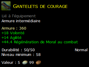 Gantelets de courage