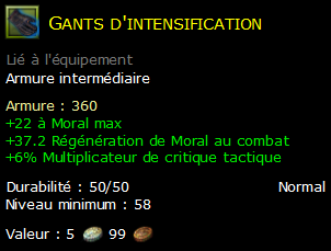 Gants d'intensification