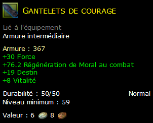 Gantelets de courage