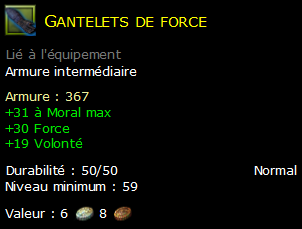 Gantelets de force