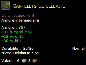 Gantelets de célérité