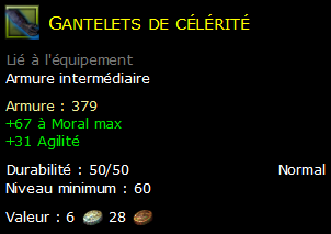 Gantelets de célérité