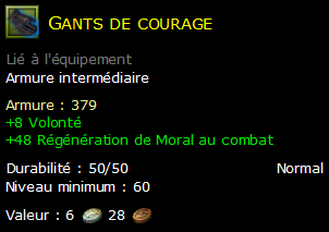 Gants de courage