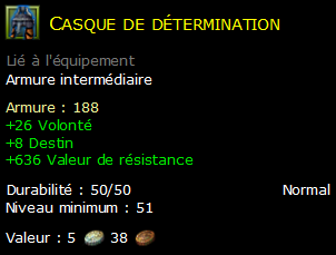 Casque de détermination