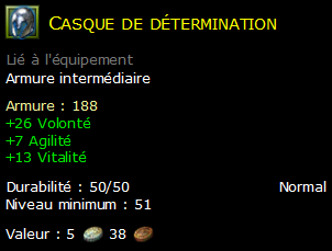 Casque de détermination