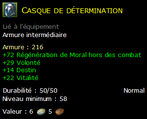 Casque de détermination