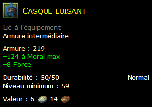 Casque luisant