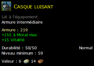 Casque luisant