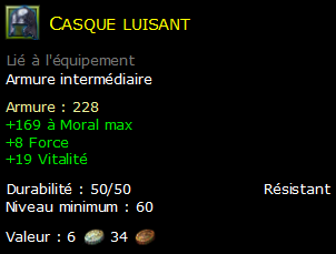 Casque luisant