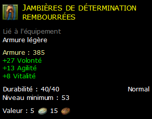 Jambières de détermination rembourrées