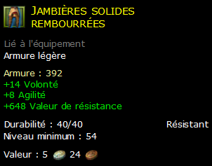 Jambières solides rembourrées