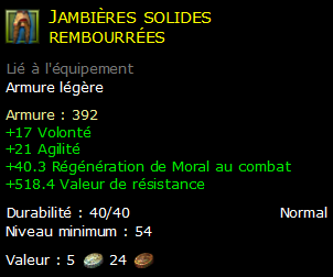 Jambières solides rembourrées