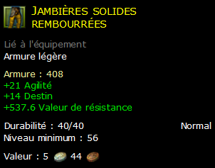 Jambières solides rembourrées