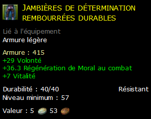 Jambières de détermination rembourrées durables