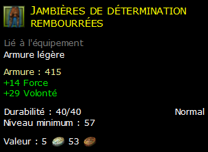 Jambières de détermination rembourrées