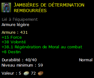 Jambières de détermination rembourrées