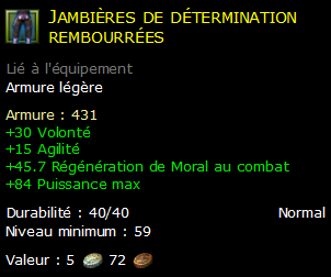 Jambières de détermination rembourrées