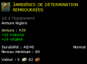 Jambières de détermination rembourrées