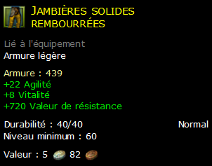 Jambières solides rembourrées