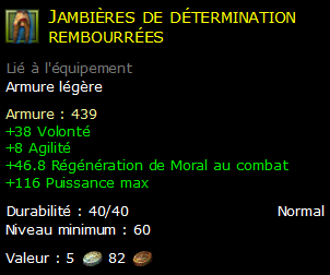 Jambières de détermination rembourrées