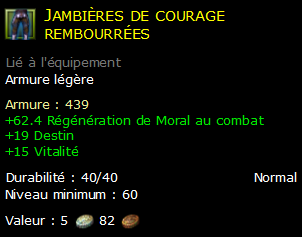 Jambières de courage rembourrées