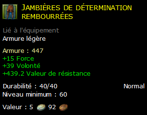 Jambières de détermination rembourrées