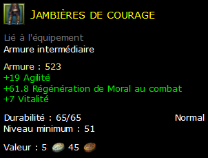 Jambières de courage