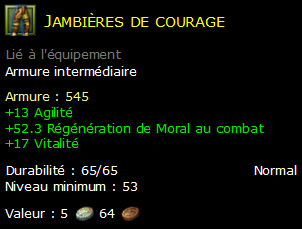 Jambières de courage