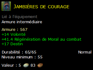 Jambières de courage