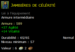 Jambières de célérité