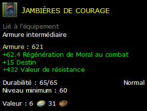 Jambières de courage