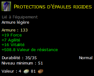 Protections d'épaules rigides