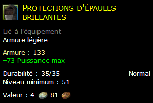 Protections d'épaules brillantes