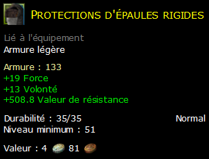 Protections d'épaules rigides