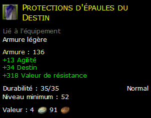 Protections d'épaules du Destin