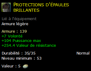 Protections d'épaules brillantes