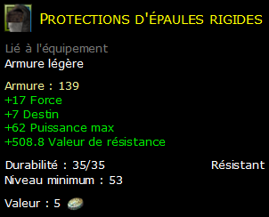 Protections d'épaules rigides