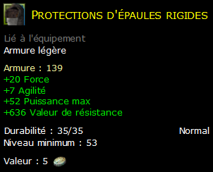 Protections d'épaules rigides