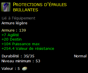 Protections d'épaules brillantes