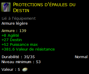 Protections d'épaules du Destin