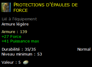 Protections d'épaules de force