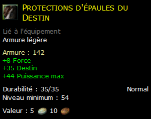 Protections d'épaules du Destin